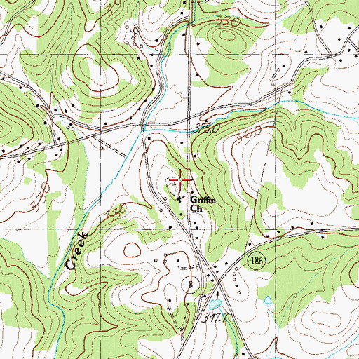 Topographic Map of Griffin Baptist Church, SC