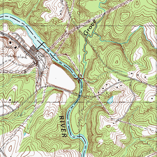 Topographic Map of Grove Creek, SC