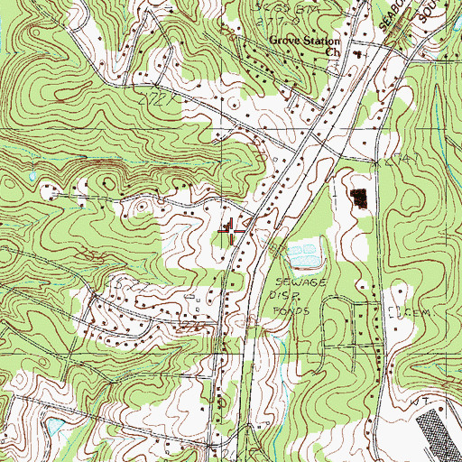 Topographic Map of Grove School (historical), SC