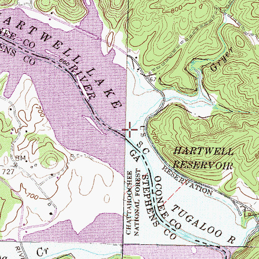 Topographic Map of Gryer Branch, SC