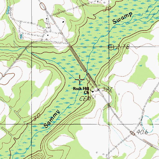 Topographic Map of Guckolds Branch, SC