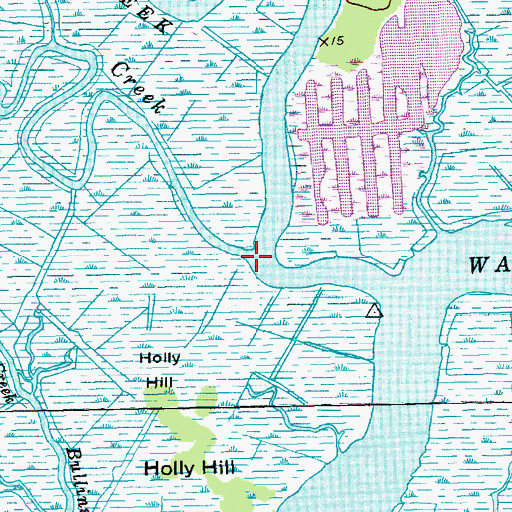 Topographic Map of Guendalose Creek, SC