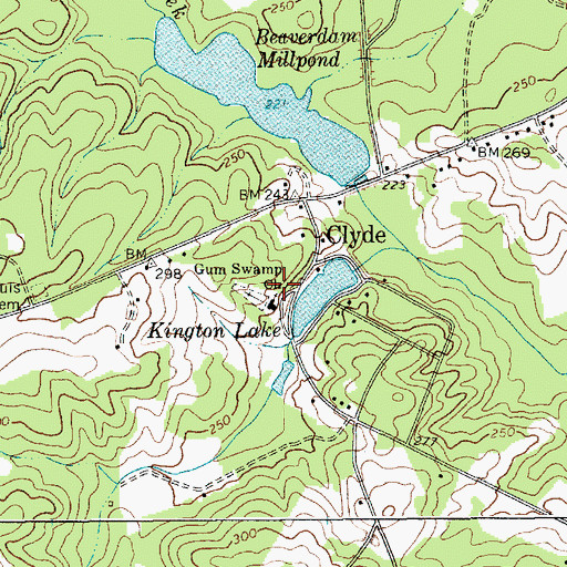 Topographic Map of Gum Swamp Church, SC
