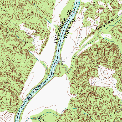 Topographic Map of Guyonmoore Creek, SC