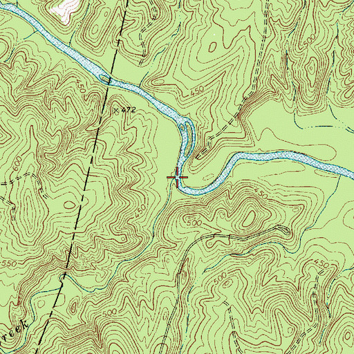 Topographic Map of Hackers Creek, SC