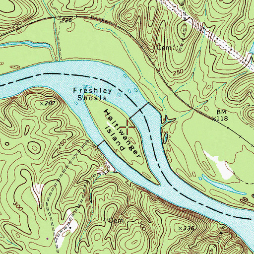 Topographic Map of Haltiwanger Island, SC