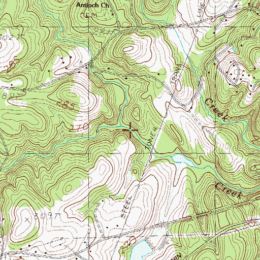 Topographic Map of Hamilton Creek, SC