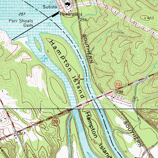 Topographic Map of Hampton Island, SC