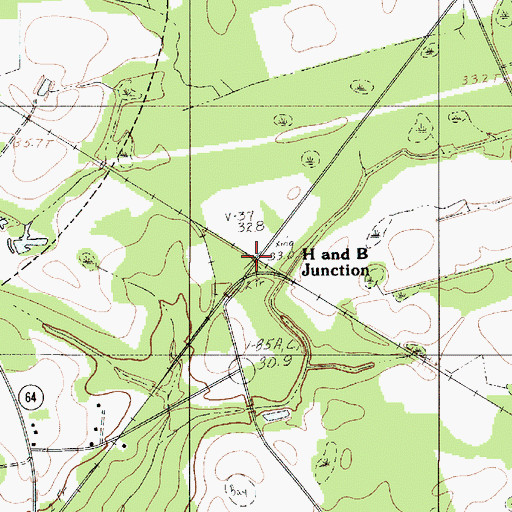 Topographic Map of H and B Junction, SC
