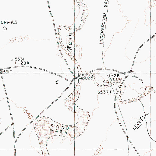 Topographic Map of Tiis Ndiitsooi Wash, AZ