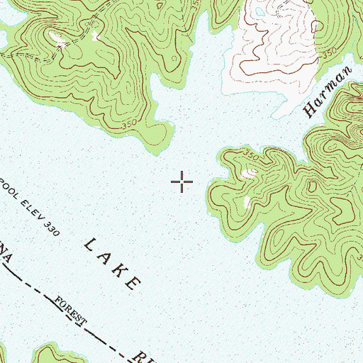 Topographic Map of Harman Branch, SC