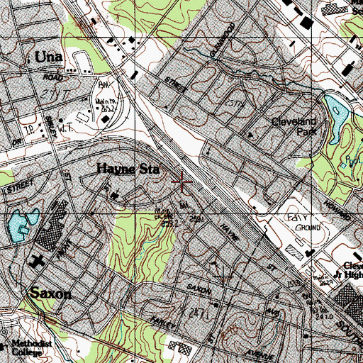 Topographic Map of Hayne Station, SC