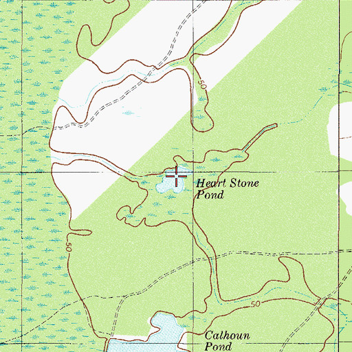 Topographic Map of Heart Stone Pond, SC