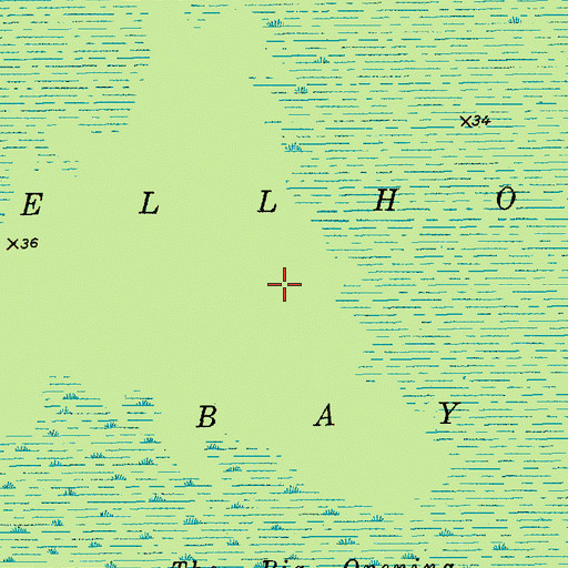 Topographic Map of Hellhole Bay, SC