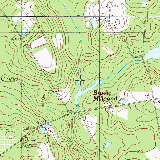 Topographic Map of Hellhole Creek, SC