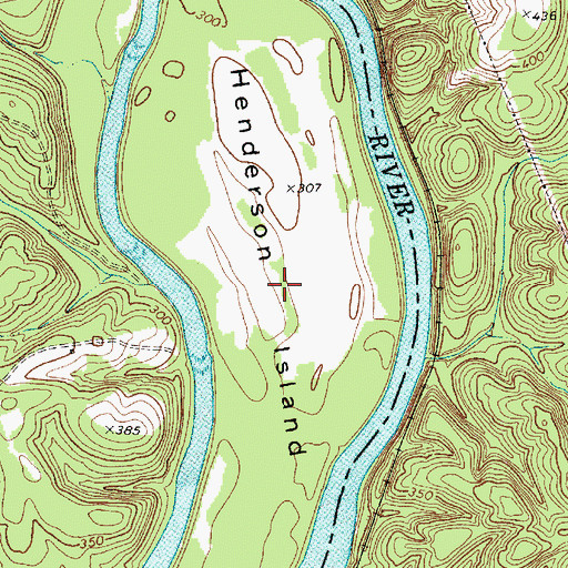 Topographic Map of Henderson Island, SC