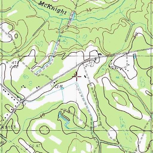 Topographic Map of Hickory Hill School (historical), SC