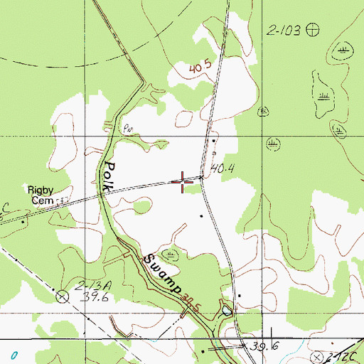 Topographic Map of Hickory Hill School (historical), SC