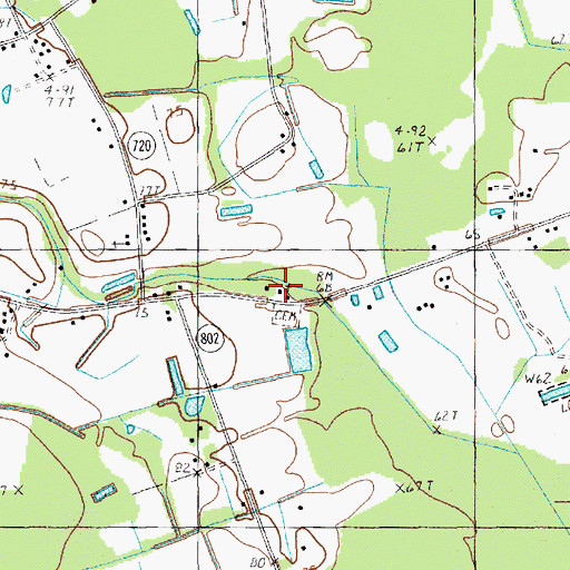 Topographic Map of Shiloh Church of Prophecy, SC