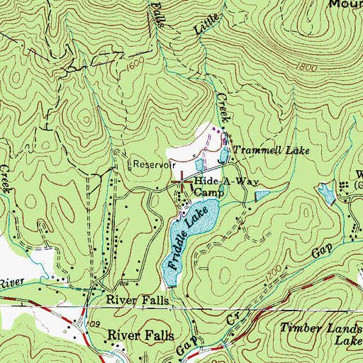Topographic Map of Hide-A-Way Camp, SC
