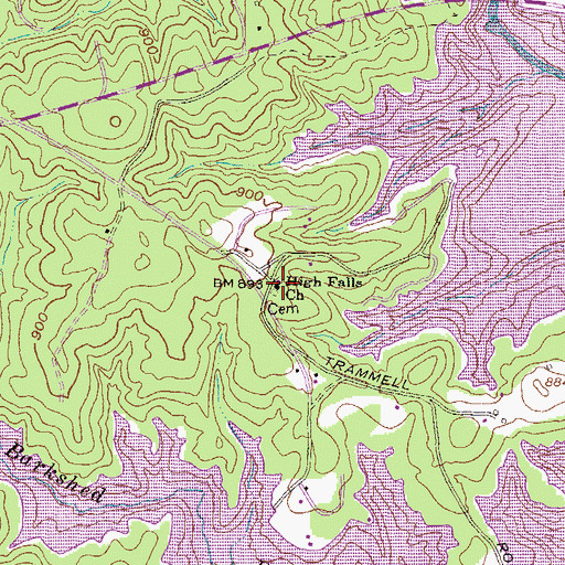 Topographic Map of High Falls Church, SC