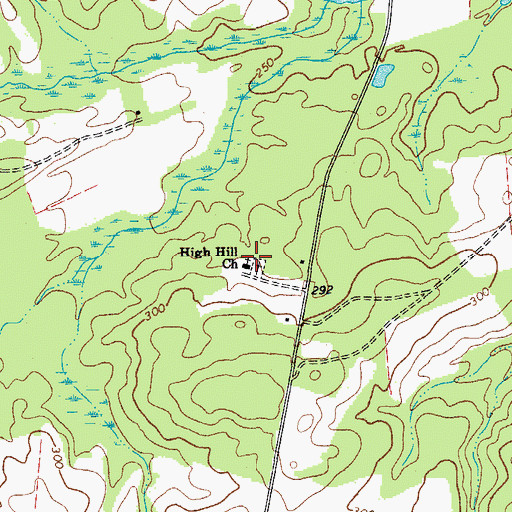 Topographic Map of High Hill Church, SC