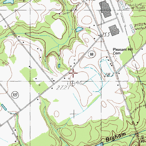 Topographic Map of High Hill School (historical), SC