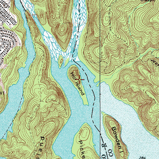 Topographic Map of Hill Island, SC