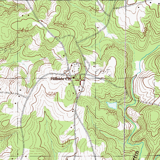 Topographic Map of Hillside Church, SC