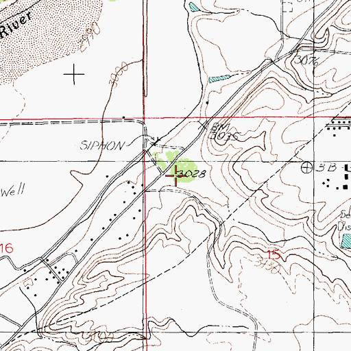 Topographic Map of Bennett Wash, AZ