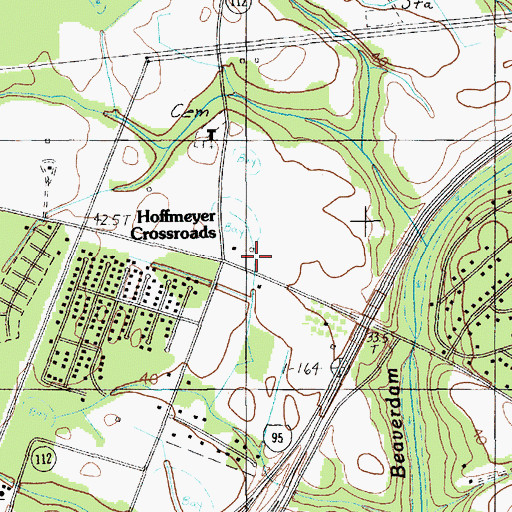 Topographic Map of Hoffmeyer Crossroads, SC