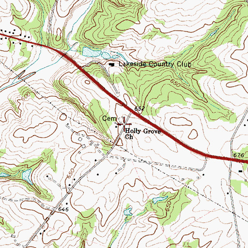 Topographic Map of Holly Grove Church, SC
