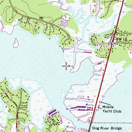 Topographic Map of Perch Creek, AL