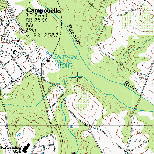 Topographic Map of Holston Creek, SC