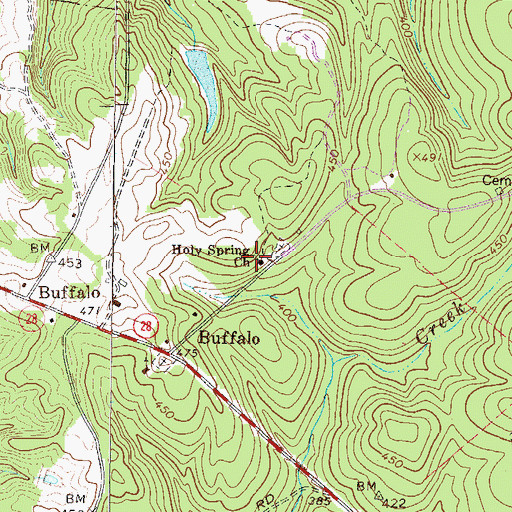 Topographic Map of Holy Spring Church, SC