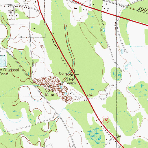 Topographic Map of Holy Temple, SC