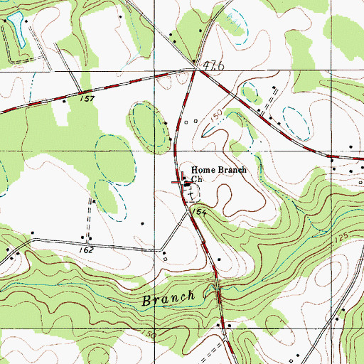 Topographic Map of Home Branch Church, SC
