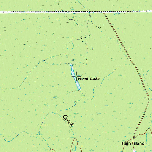 Topographic Map of Hood Lake, SC