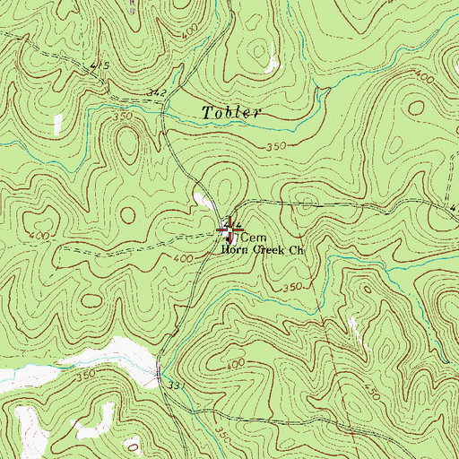 Topographic Map of Horn Creek Church, SC