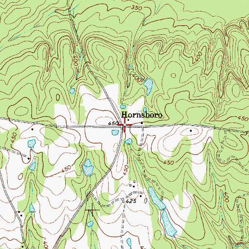 Topographic Map of Hornsboro, SC
