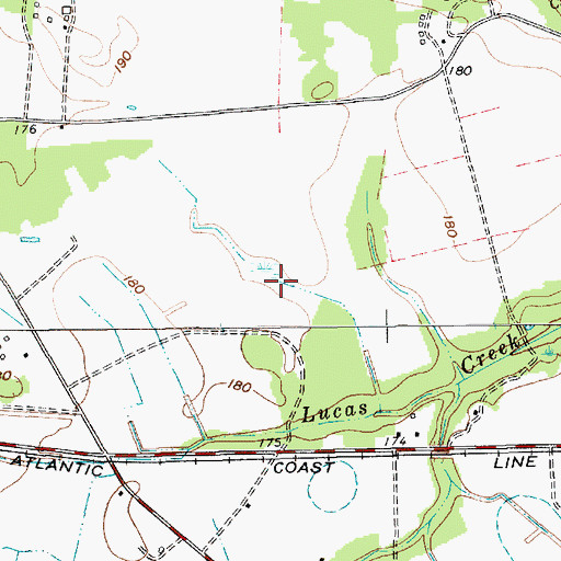 Topographic Map of Horse Creek, SC