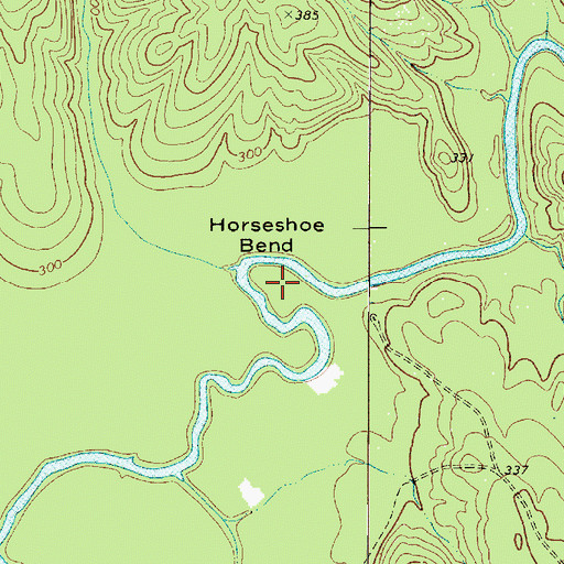 Topographic Map of Horseshoe Bend, SC