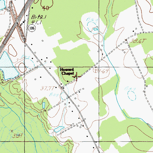 Topographic Map of Howard Chapel, SC