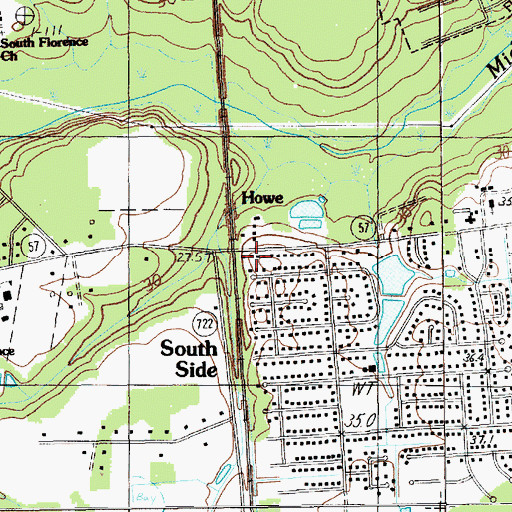 Topographic Map of Howe, SC