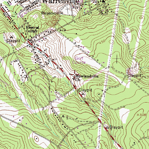 Topographic Map of Howlandville Baptist Church, SC