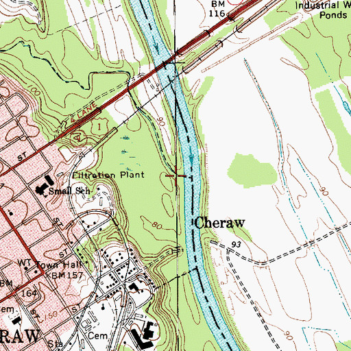 Topographic Map of Huckleberry Branch, SC