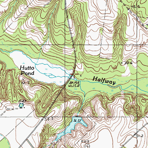 Topographic Map of Hutto Pond, SC