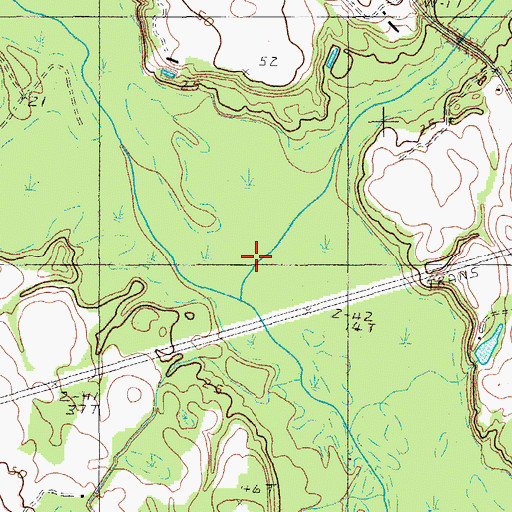 Topographic Map of Indiantown Swamp, SC
