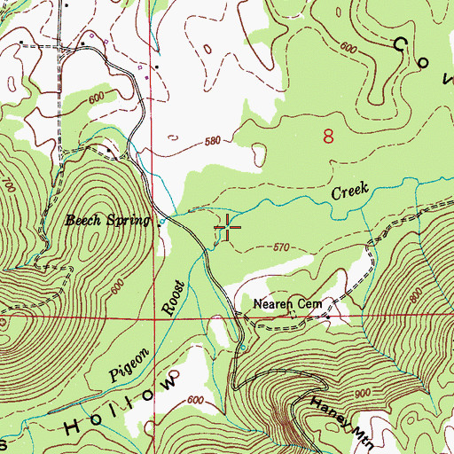 Topographic Map of Perkins Hollow, AL