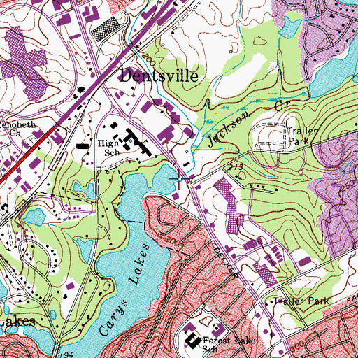 Topographic Map of Jackson Creek, SC